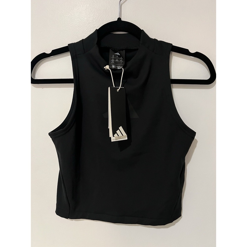 NWT Adidas Sportswear Women's XS Z.N.E. Tank Top JX4312 Black High Neck Soft New